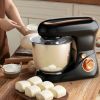 Stand Kitchen Food Mixer 5.3 Qt 6 Speed With Dough Hook Beater - Black - Stand Mixer