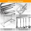 Over Sink Dish Drying Rack Shelf Stainless Steel Kitchen Countertop Bowl Dish Chopping Board Organizer Rack - Silver