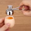 Top Cutter Eggshell Opener Stainless Steel Egg Opener Eggshell Cutter Kitchen Gadget Remover Tool for Raw Soft Hard Boiled Egg Opener