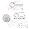Set of 3 Stainless Steel Fine Mesh Strainers Multi-Purpose Food Strainer and Colander Sieve for Baking and Cooking Preparation