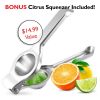 Bartender Kit Complete Cocktail Shaker Bar Tools Set with Lemon Squeezer