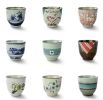 4Pcs Japanese Style Sakura Ceramic Teacups Small Straight Wine Cups 150ML
