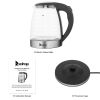 ZOKOP American Standard HD-1858L 1.8L 110V 1100W Electric Kettle Stainless Steel High Quality Borosilicate Glass Blue Light