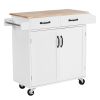 99.5*40*85.5cmTwo Doors One Drawer MDF Rubber Wood White Spray Paint Dining Car