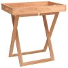 Folding Tray Table 20.5"x14.2"x22.2" Solid Wood Walnut