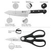 2Pcs Chef Knife Set Stainless Steel Kitchen Shears Scissor Cutlery Slicing Gift