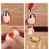 Top Cutter Eggshell Opener Stainless Steel Egg Opener Eggshell Cutter Kitchen Gadget Remover Tool for Raw Soft Hard Boiled Egg Opener