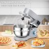 Smart Household 660W Stand Mixer 6-Speed Tilt-Head Dough Mixer W/ 3 Attachments - Grey - 5.8 Qt / 5.5 L