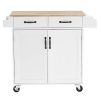 99.5*40*85.5cmTwo Doors One Drawer MDF Rubber Wood White Spray Paint Dining Car