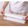 Cling Wrap Dispenser with Slide Cutter Aluminum Foil, Baking Parchment Paper Organizer Kitchen Tool