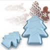 Christmas Tree Cookie Cutter 3 pcs Non-Stick Cupcake Molds Reusable Baking Cups Bakeware Bread Cake Biscuits Molds Chocolate Mold Decorating Tool