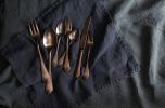 Dolce Vita 7 Piece Serve Set Pewter Bronze Flatware Set