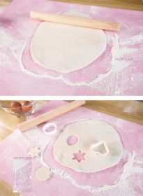 Non-Stick Silicone Dough Rolling Mat Sheet, Kneading Rolling Baking Pad with Measurement Scale Pastry Baking Mat Tool (Color: Pink)