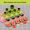 5/9/12pcs Fruit Vegetable Cookie Cutters Shapes Sets; Stainless Steel Food Mini Pie Cookie Stamps Mold For Kids Baking; Bento Box And Decorating Tools